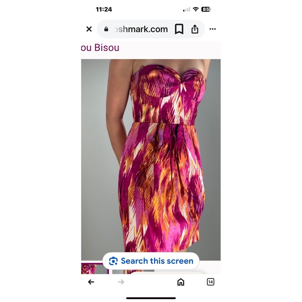 Bisou Bisou Dress Multi Colored Pinks
